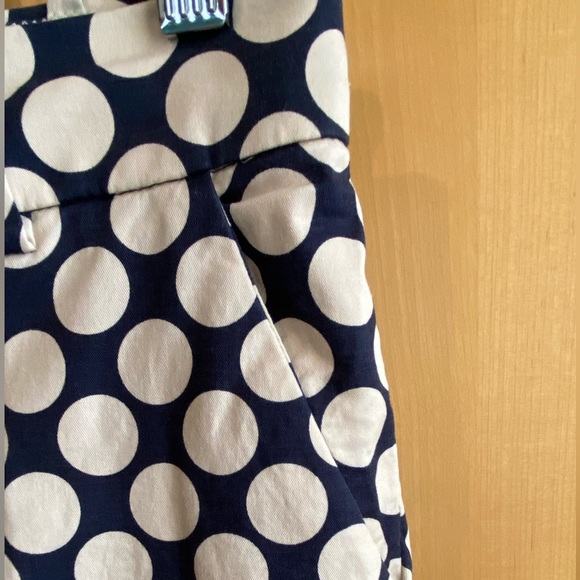 J. Crew Blue and White Polka Dot Cafe Carpi size 2 - Picture 8 of 9